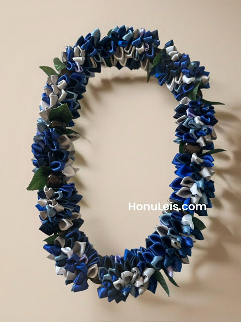 Ribbon Petal Lei - Blue