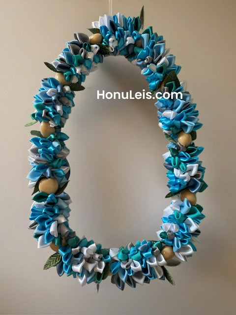 Ribbon Petal Lei - Blue Pastels