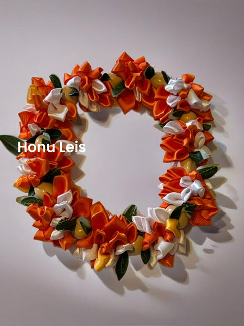 Ribbon Petal Mini - Orange & White