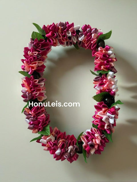 Ribbon Petal Lei - Pink Bubble Gum