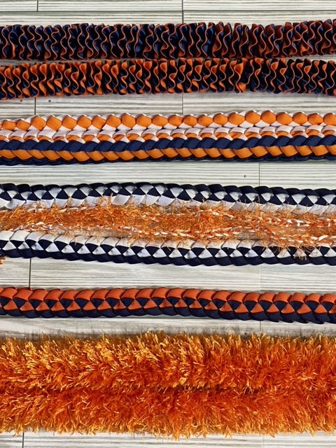 5 Lei Pack - Navy Blue & Orange