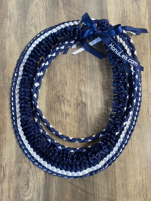 3 Lei Pack -Navy Blue & White