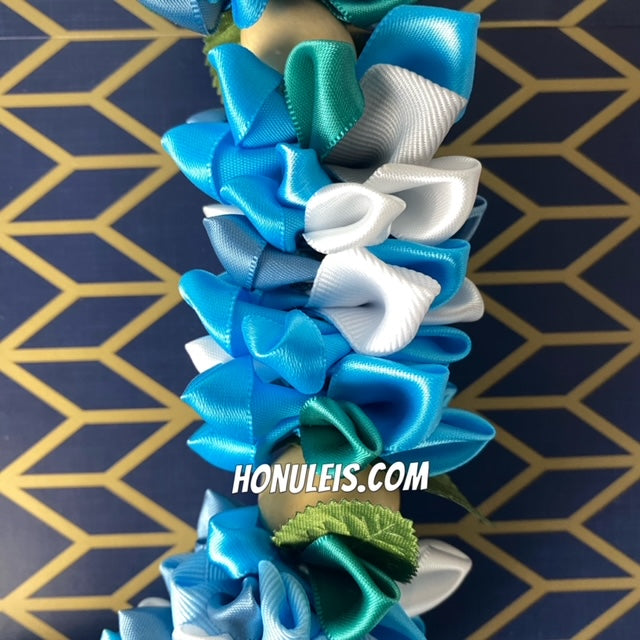 Ribbon Petal Lei - Blue Pastels