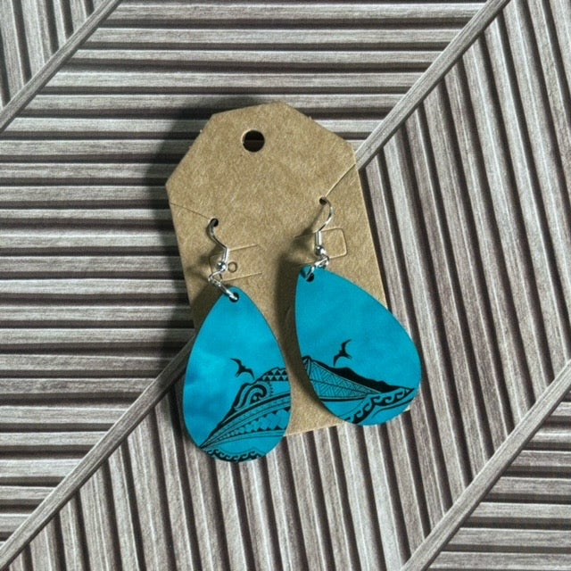 Earrings - Teal Rain Drop