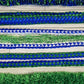 5 Lei Pack - Green & Royal Blue