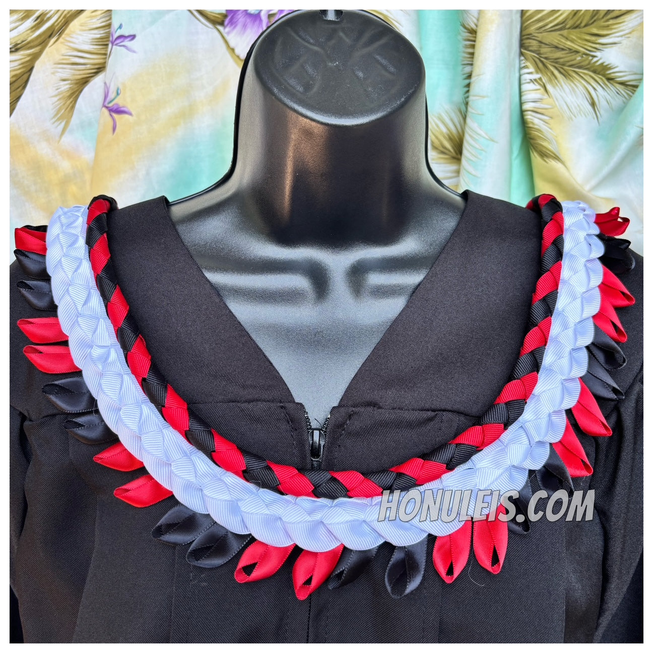 Senior Night Lei - Black & Red