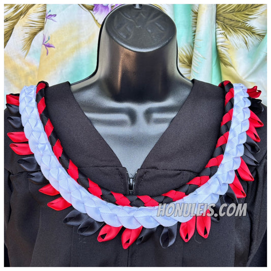 Senior Night Lei - Black & Red