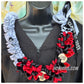 Petal Accent - Black & Red