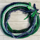 5 Lei Pack - Green & Navy Blue