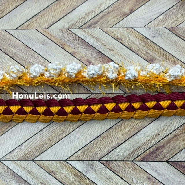 Germanna Lei - Gold & Burgundy