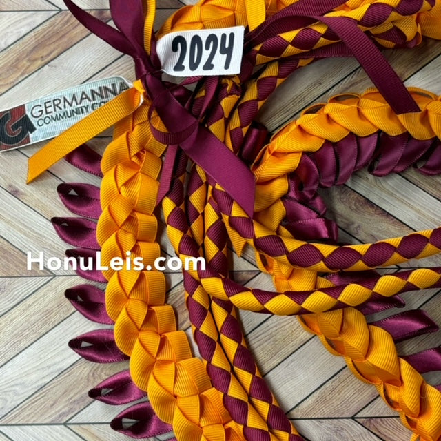 Germanna Lei - Burgundy & Gold