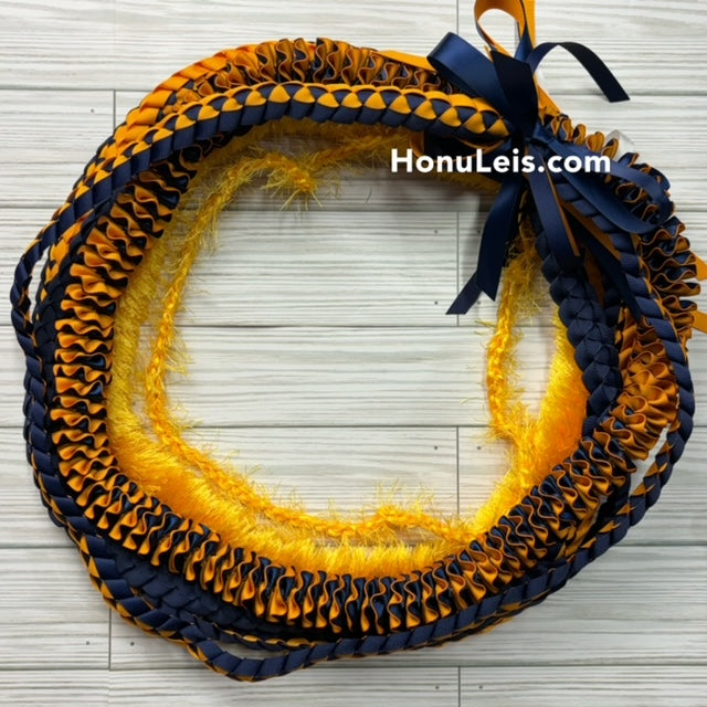 5 Lei Pack - Navy Blue & Gold