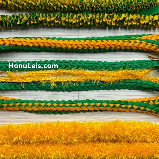 5 Lei Pack - Green & Gold