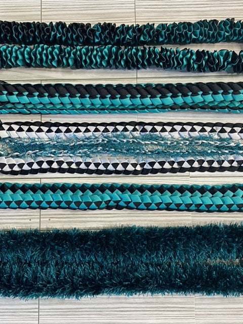 5 Lei Pack - Black & Teal