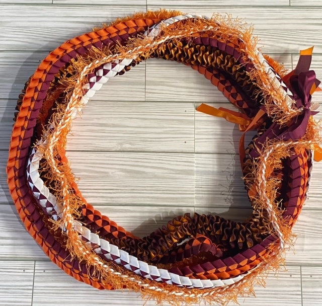 5 Lei Pack - Maroon & Orange