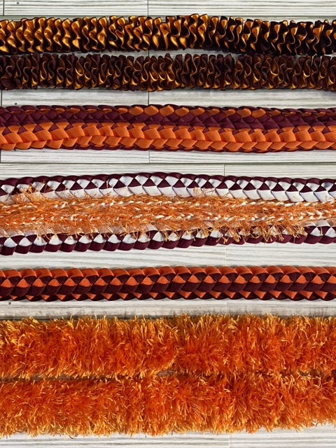 5 Lei Pack - Maroon & Orange