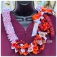 Petal Accent - Maroon & Orange
