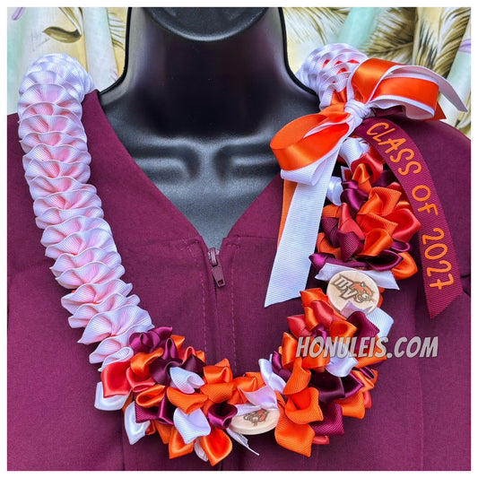 Petal Accent - Maroon & Orange