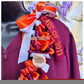 Petal Accent - Maroon & Orange