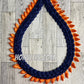 Warrior - Navy Blue with Orange Accent