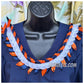 Senior Night Lei - Navy Blue & Orange