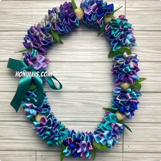 Ribbon Petal Lei - Purple Ombre