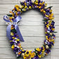 Ribbon Petal Lei - Purple & Yellow