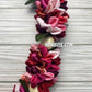 Ribbon Petal Lei - Red & Pink