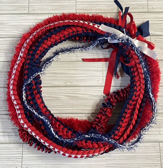 5 Lei Pack - Navy Blue & Red