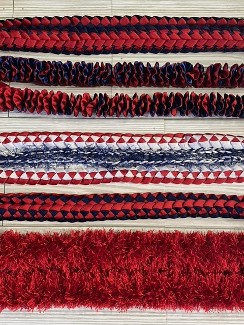 5 Lei Pack - Navy Blue & Red