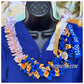 Petal Accent - Gold & Royal Blue