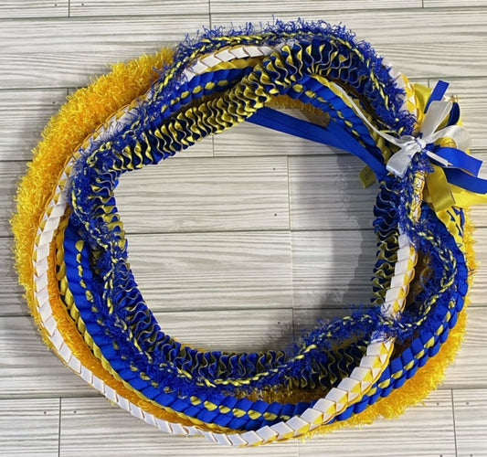 5 Lei Pack -Gold & Royal Blue