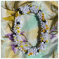 Ribbon Petal Lei - White with Yellow