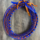 3 Lei Pack - Orange & Royal Blue
